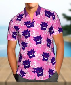 Summer Aloha Gengar Pokemon Hawaiian Shirt Practical Beach Gift For Him