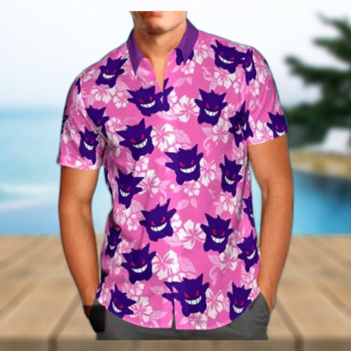 Summer Aloha Gengar Pokemon Hawaiian Shirt Practical Beach Gift For Him