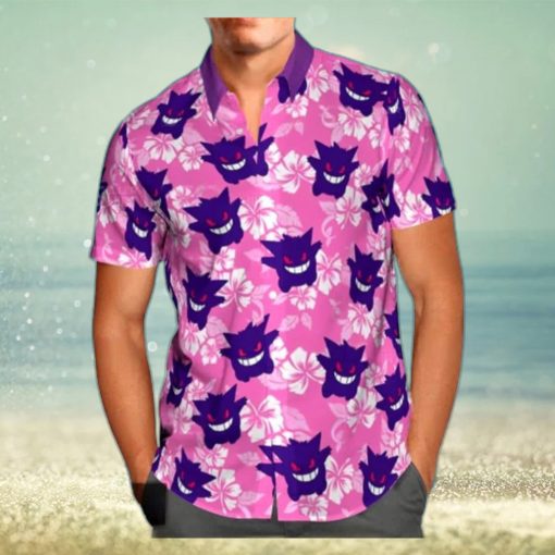 Summer Aloha Gengar Pokemon Hawaiian Shirt Practical Beach Gift For Him