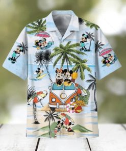 Summer Aloha Mickey And Minnie Mouse Hawaiian Shirt Beach Lovers Gift