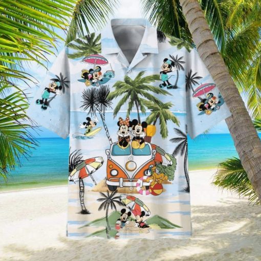 Summer Aloha Mickey And Minnie Mouse Hawaiian Shirt Beach Lovers Gift