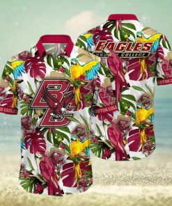 Summer Aloha NCAA Boston College Eagles Hawaiian Shirt Birds And Palm Leaves