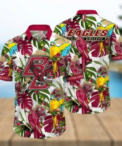 Summer Aloha NCAA Boston College Eagles Hawaiian Shirt Birds And Palm Leaves