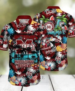 Summer Aloha NCAA Mississippi State Bulldogs Hawaiian Shirt Tropical Fruit Pattern