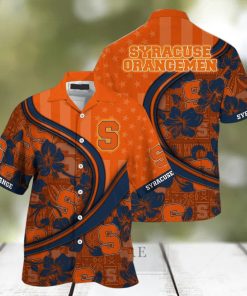 Summer Aloha NCAA Syracuse Orange Hawaiian Shirt Custom Name Beach Lovers Gift