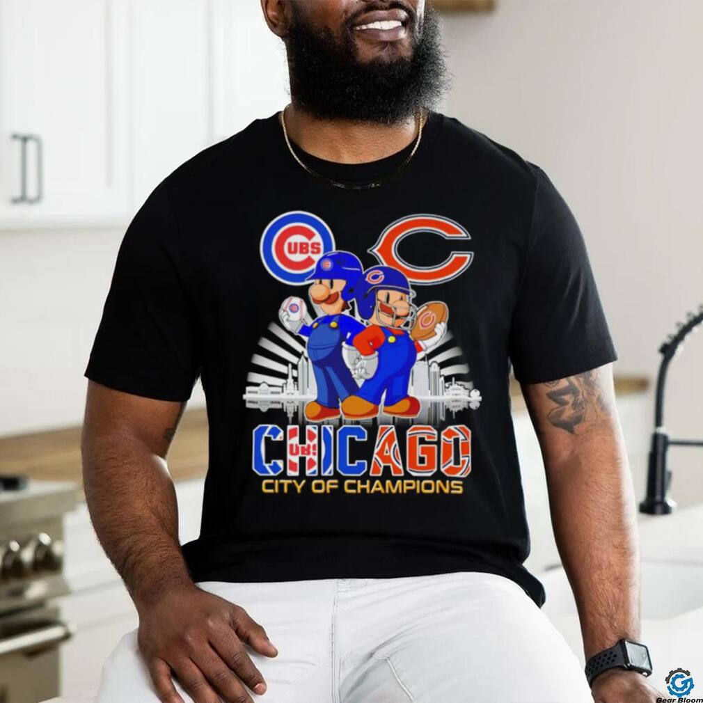 Super Mario Cubs and Bears Chicago City of Champions shirt - Limotees