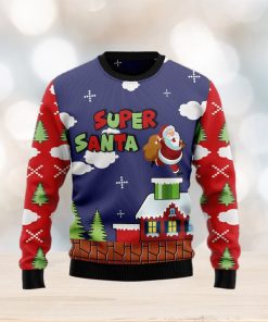 Super Santa Ugly Christmas Sweater Gift Men Women