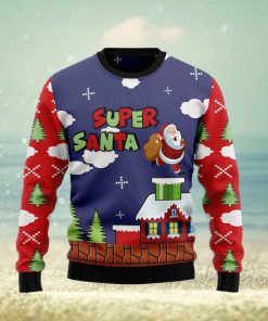 Super Santa Ugly Christmas Sweater Gift Men Women