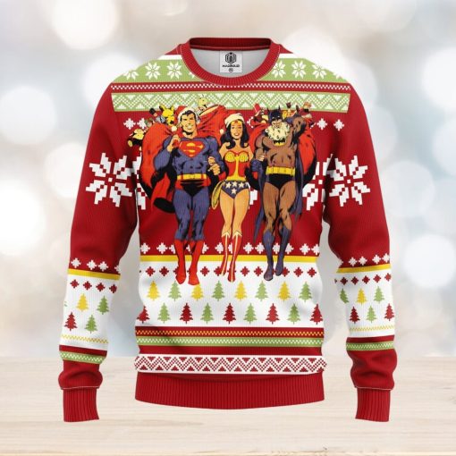 Superman Batman Wonder Woman Ideas Ugly Christmas Sweater Gift Thanksgiving