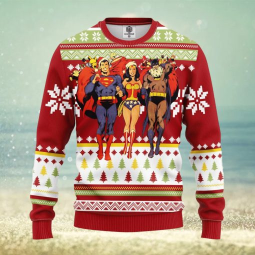 Superman Batman Wonder Woman Ideas Ugly Christmas Sweater Gift Thanksgiving