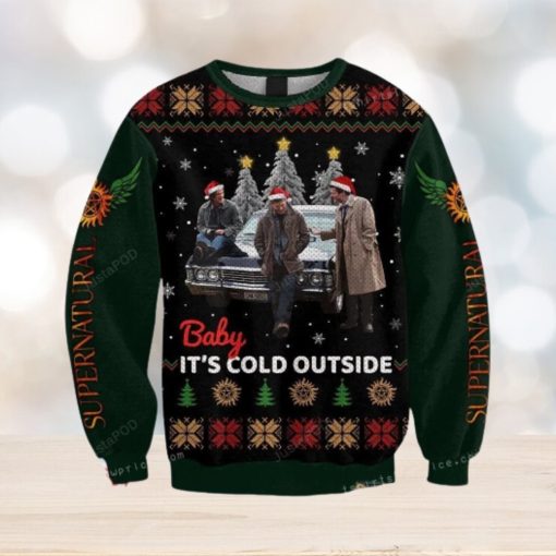 Supernatural Baby It Is Cold Outside Ugly Sweater Christmas Party