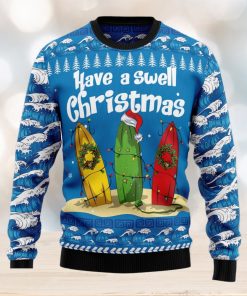 Surfer Swell Ugly Christmas Sweater Thankgiving Gift Men Women