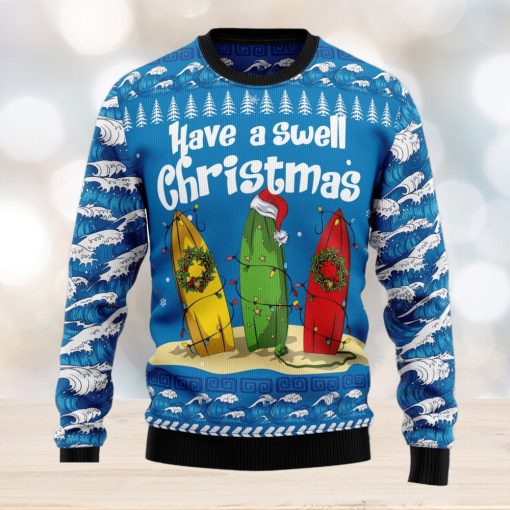 Surfer Swell Ugly Christmas Sweater Thankgiving Gift Men Women