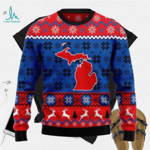 Sweet Home Michigan Ugly Christmas Sweater Gift Men Women