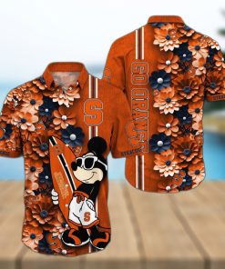 Syracuse Orange Aloha Mick Pattern Hawaiian Shirt For Fans