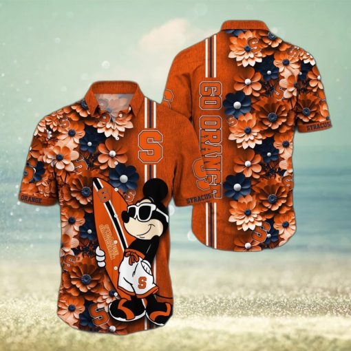 Syracuse Orange Aloha Mick Pattern Hawaiian Shirt For Fans