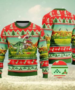 T Rex Eating Reindeer Ugly Christmas Sweater Xmas Gifts