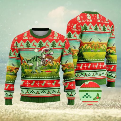 T Rex Eating Reindeer Ugly Christmas Sweater Xmas Gifts