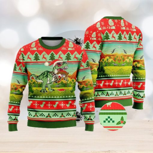 T Rex Eating Reindeer Ugly Christmas Sweater Xmas Gifts