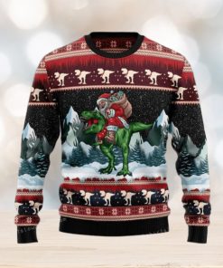 T rex Santa Clause Ugly Sweater Party