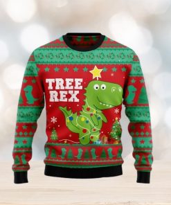 T rex Tree Christmas Family Gift Ugly Christmas Sweater