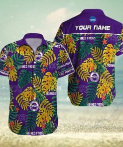 TCU Horned Frogs NCAA Hawaiian Shirt Custom Name Leaf Colors For Men And Women