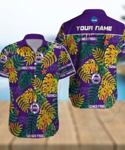 TCU Horned Frogs NCAA Hawaiian Shirt Custom Name Leaf Colors For Men And Women