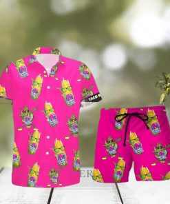 Taco Bell Funy Corn Aloha Hawaiian Shirt And Shorts Summer Gift