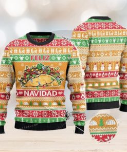 Tacos Lovers Gift Feliz Navidad Ugly Sweater Christmas Party