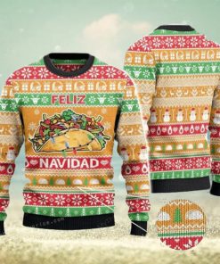 Tacos Lovers Gift Feliz Navidad Ugly Sweater Christmas Party