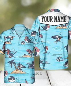 Taillow Pokemon Hawaiian Shirt Custom Name Practical Beach Gift For Daughter