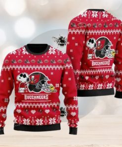 Tampa Bay Buccaneer Cute The Snoopy Show Football Helmet Ugly Christmas Sweater