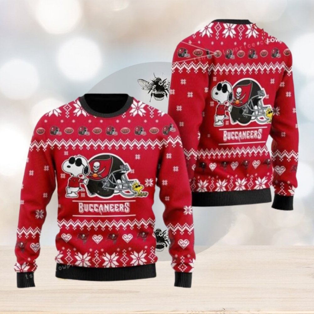 Tampa Bay Buccaneer Cute The Snoopy Show Football Helmet Ugly Christmas  Sweater - Limotees