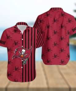 Tampa Bay Buccaneers Stripes and Skull Danger Hawaiian Shirt Gift For Halloween