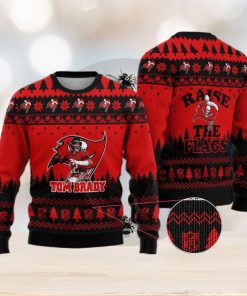 Tampa Bay Buccaneers – Tom Brady #2 Raise The Flags Ugly Christmas Sweater