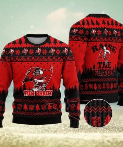 Tampa Bay Buccaneers – Tom Brady #2 Raise The Flags Ugly Christmas Sweater