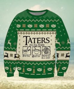 Taters Potatoes 3D Ugly Christmas Sweater For Men And Women