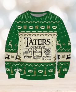 Taters Potatoes 3D Ugly Christmas Sweater For Men And Women