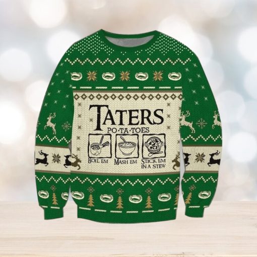 Taters Potatoes 3D Ugly Christmas Sweater For Men And Women