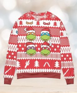 Teenage Mutant Ninja Turtles Pine Tree And Stars Womens Ugly Sweater