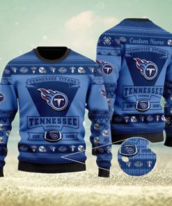 Tennessee Titans Logo Custom Name For Football Fans Ugly Christmas Sweater Christmas Gift