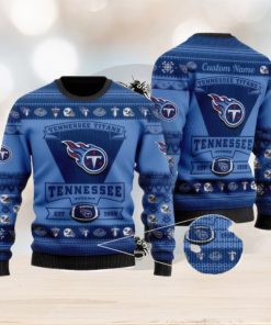 Tennessee Titans Logo Custom Name For Football Fans Ugly Christmas Sweater Christmas Gift