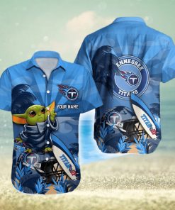 Tennessee Titans NFL Custom Name Baby Yoda Hawaiian Shirt Summer For Fans Gift