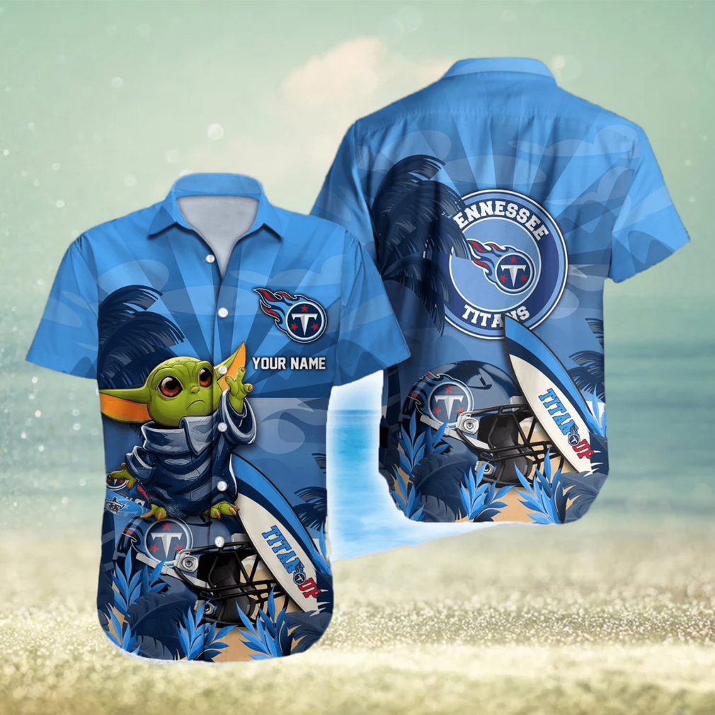 Tennessee Titans NFL Custom Name Baby Yoda Hawaiian Shirt Summer