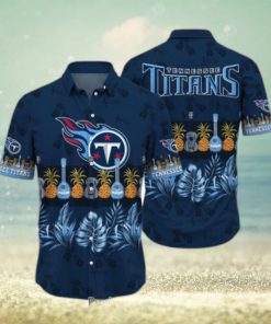 Tennessee Titans NFL Hawaiian Shirt Tropical Pattern Graphic Trends Summer Gift For Fan NFL Hot Trend 2023