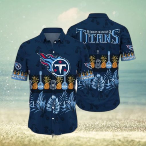 Tennessee Titans NFL Hawaiian Shirt Tropical Pattern Graphic Trends Summer Gift For Fan NFL Hot Trend 2023