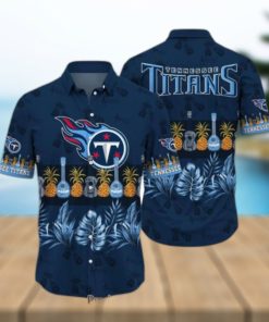 Tennessee Titans NFL Hawaiian Shirt Tropical Pattern Graphic Trends Summer Gift For Fan NFL Hot Trend 2023