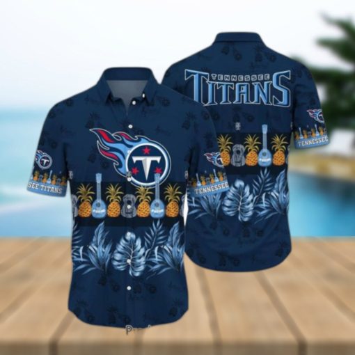 Tennessee Titans NFL Hawaiian Shirt Tropical Pattern Graphic Trends Summer Gift For Fan NFL Hot Trend 2023