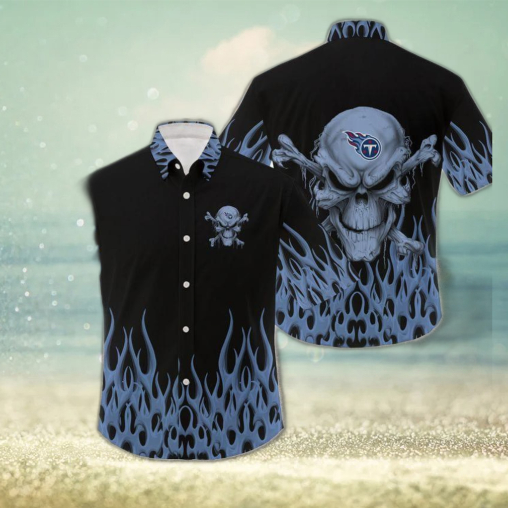 Tennessee Titans Skull And Flower Halloween Hawaiian Shirt For Men And  Women - Banantees