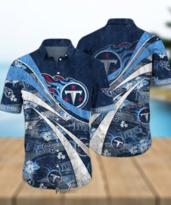 Tennessee Titans NFL Summer Hawaiian Shirt Floral Pattern Graphic For Football NFL Enthusiast Hot Trend 2023